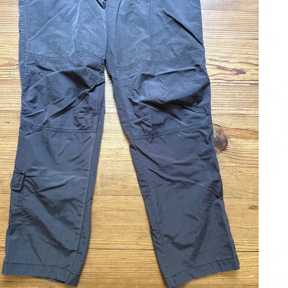 B.U.M. Equipment Track Pants Mens Gray Vintage Nylon Gorpcore Cargo SIZE M